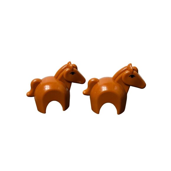Viking Toys Jumbo Set of 2 Horse Replacement Plastic Toys Imaginative Play - Picture 2 of 8